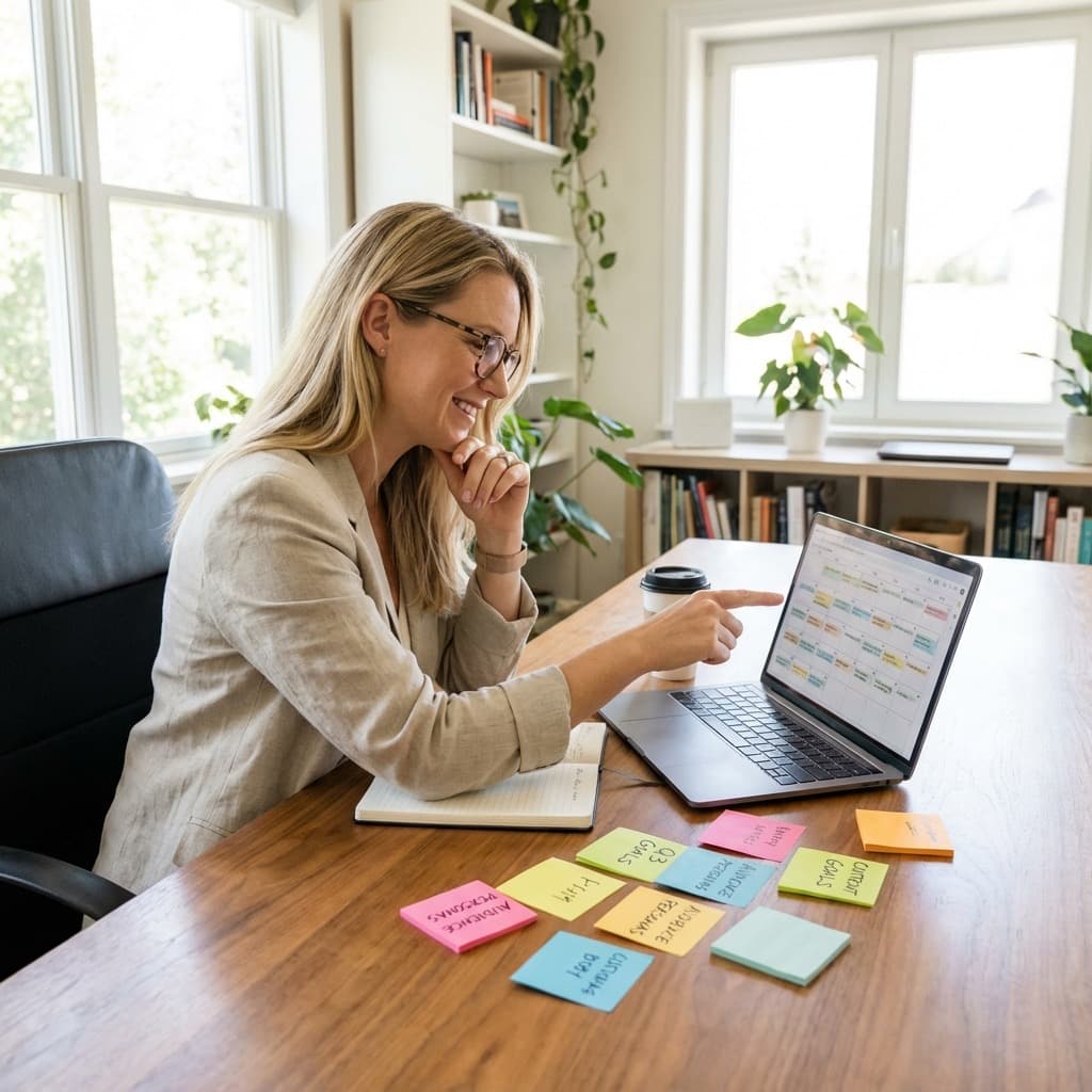 A South African Remote Content Strategist working in a home office