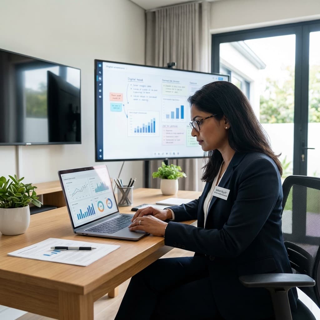 A South African Remote Policy Admin Specialist working in a home office