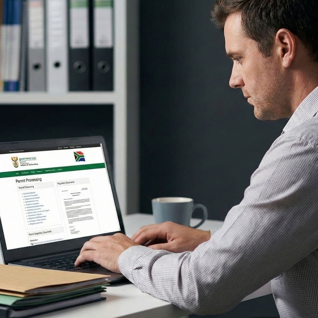 A South African VA for Concierge Services working in a home office