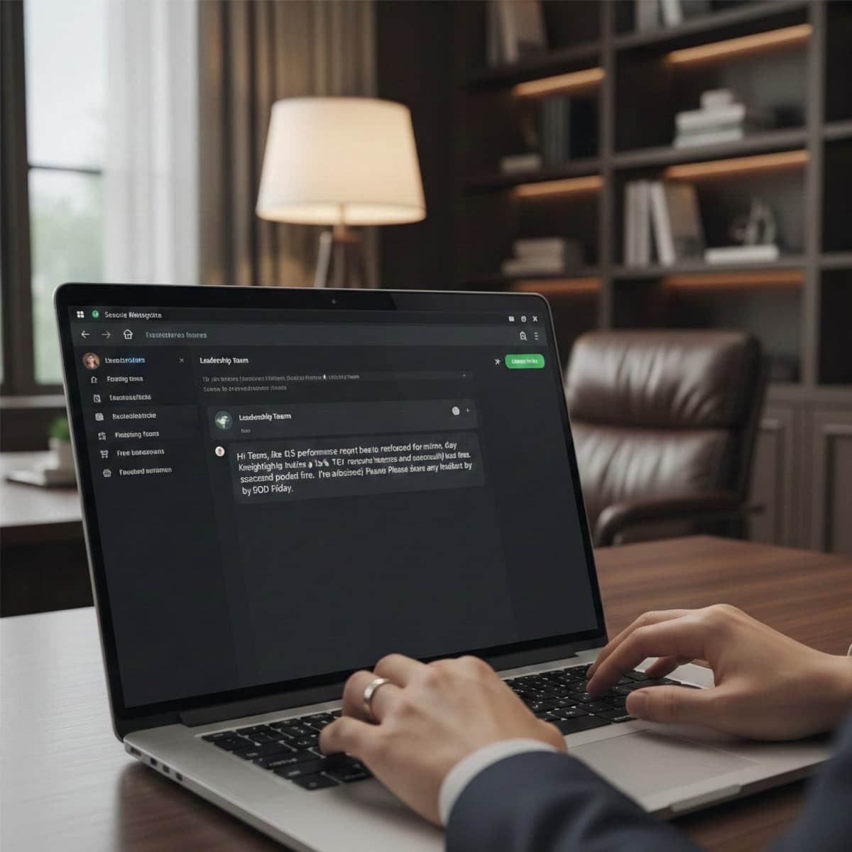 A laptop screen showing a work for Expense Tracking in a home office