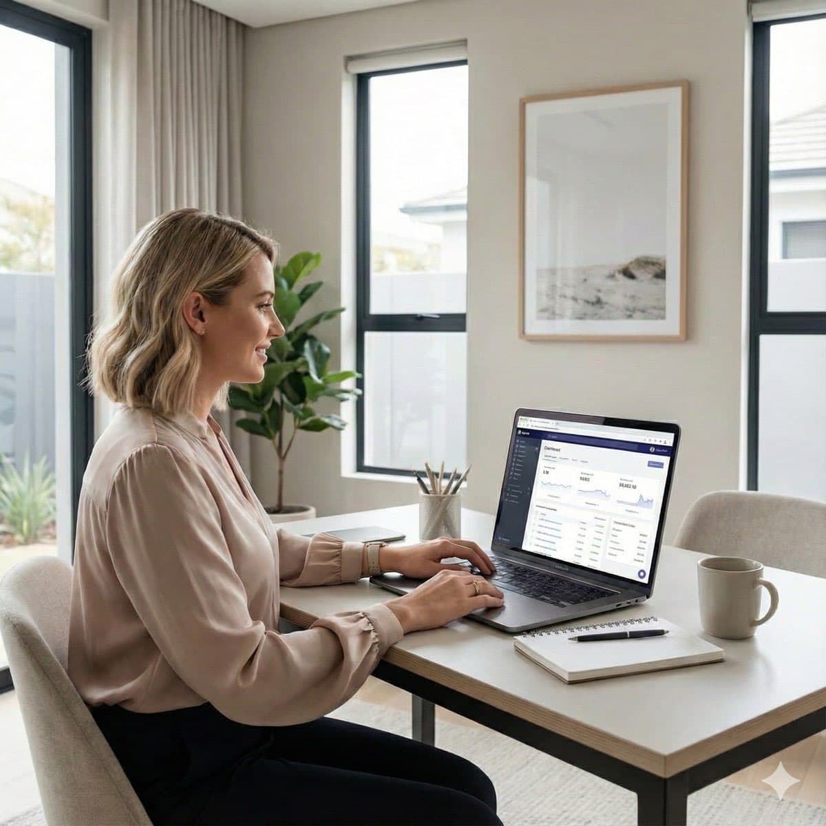 A South African VA for Ecommerce working in a home office