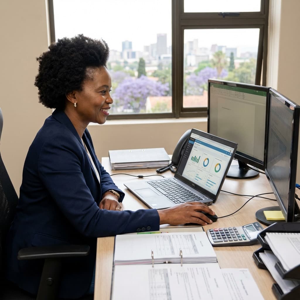 A South African VA for Quote Generation working in a home office