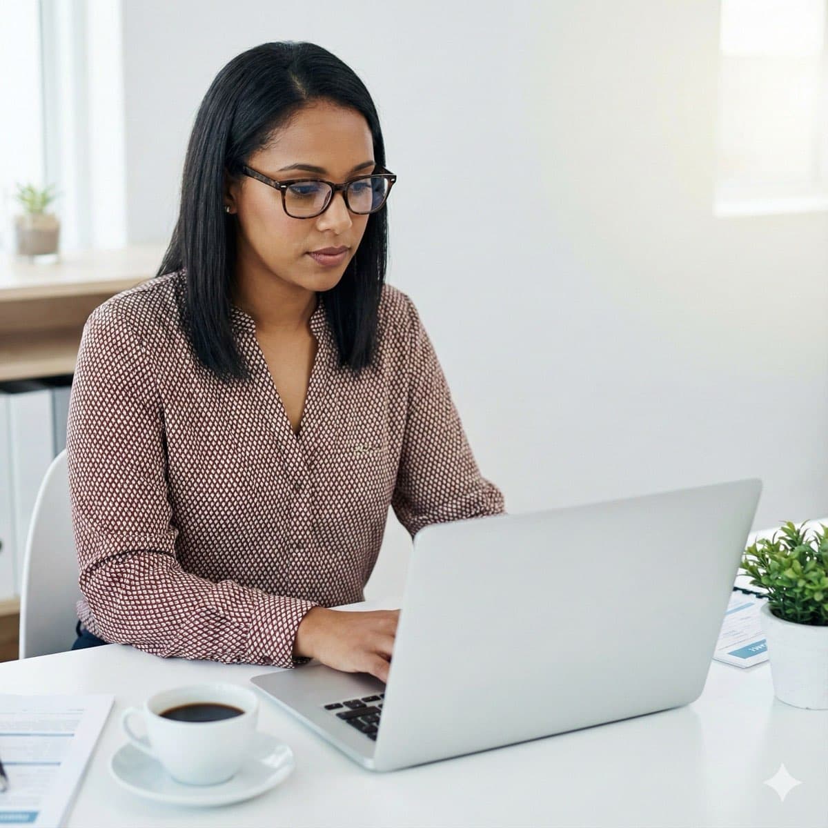 A South African VA for Insurance Verification working in a home office