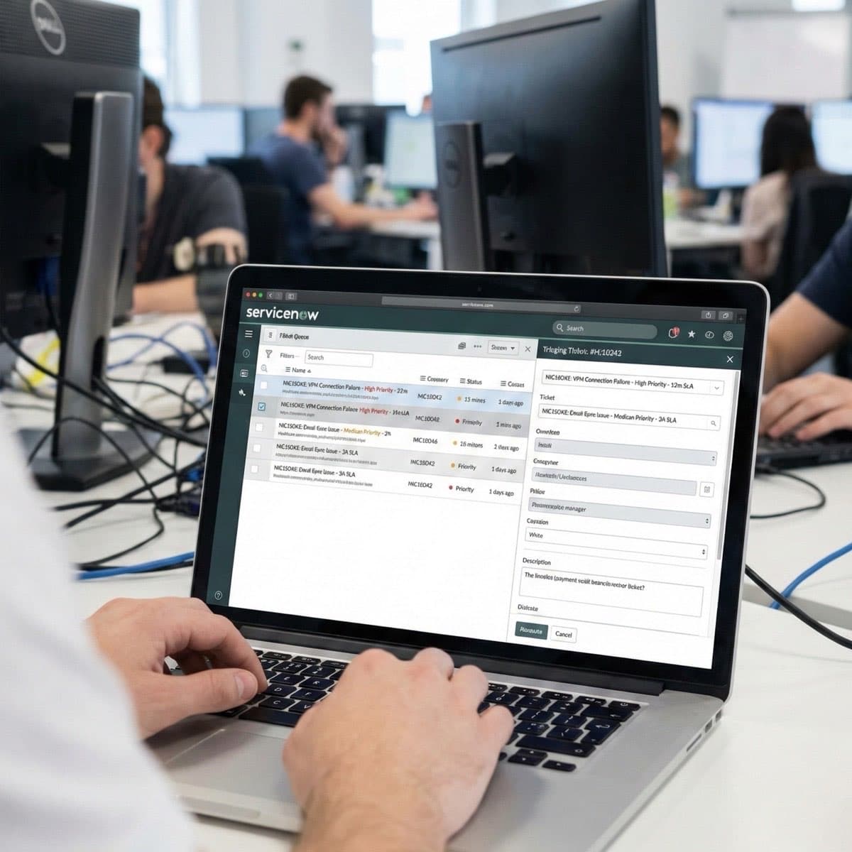 A laptop screen showing a work for Insurance Verification Eligibility Checks in a home office