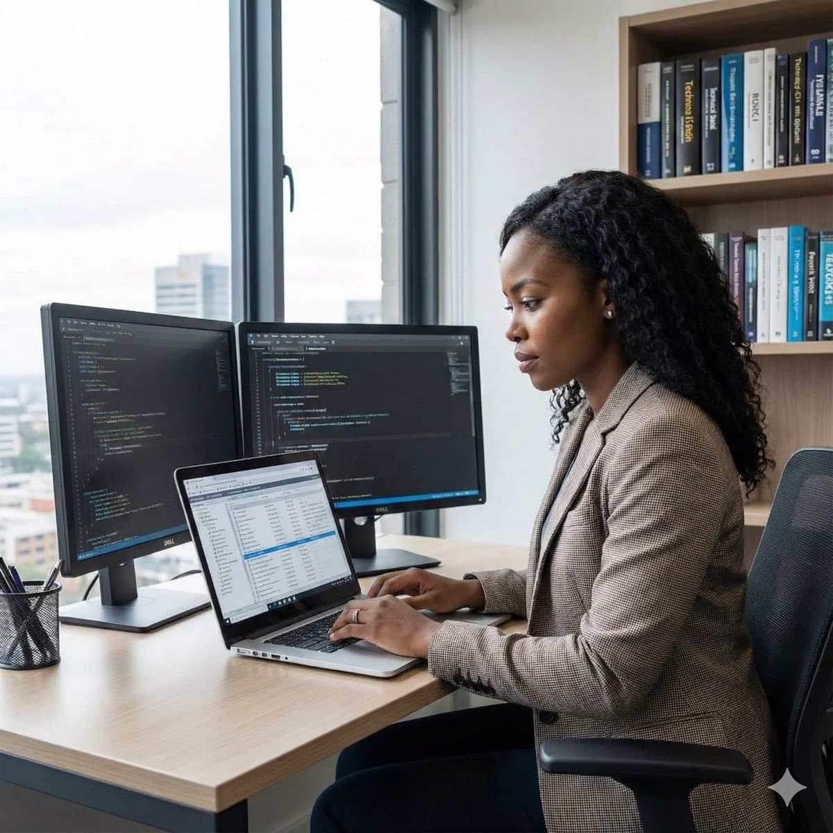 A South African VA for Database Management working in a home office