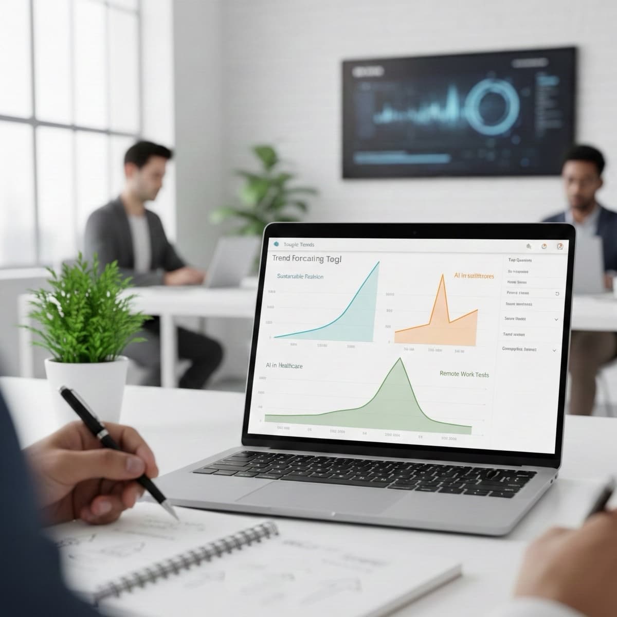 A laptop screen showing a work for Medical Transcription in a home office