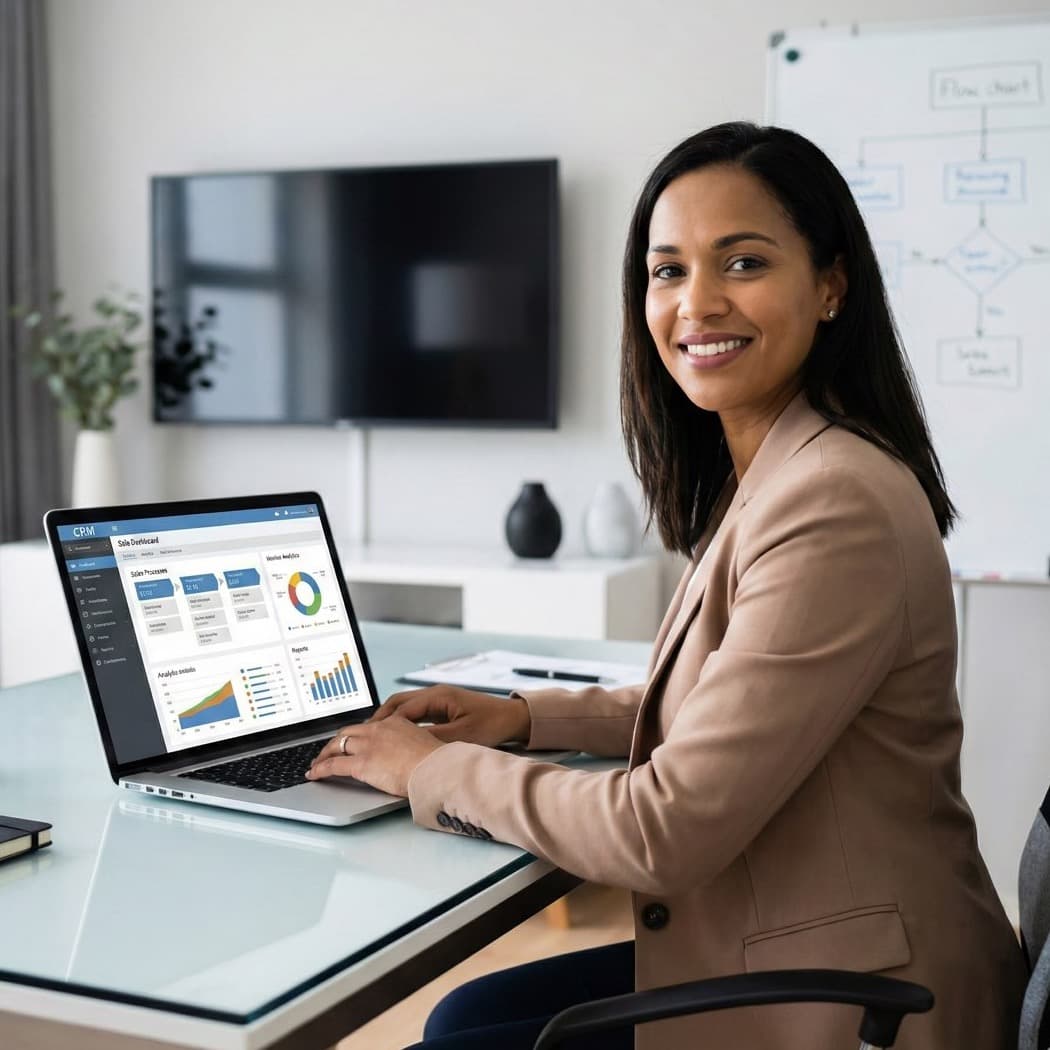 A South African VA for Sales Operations working in a home office