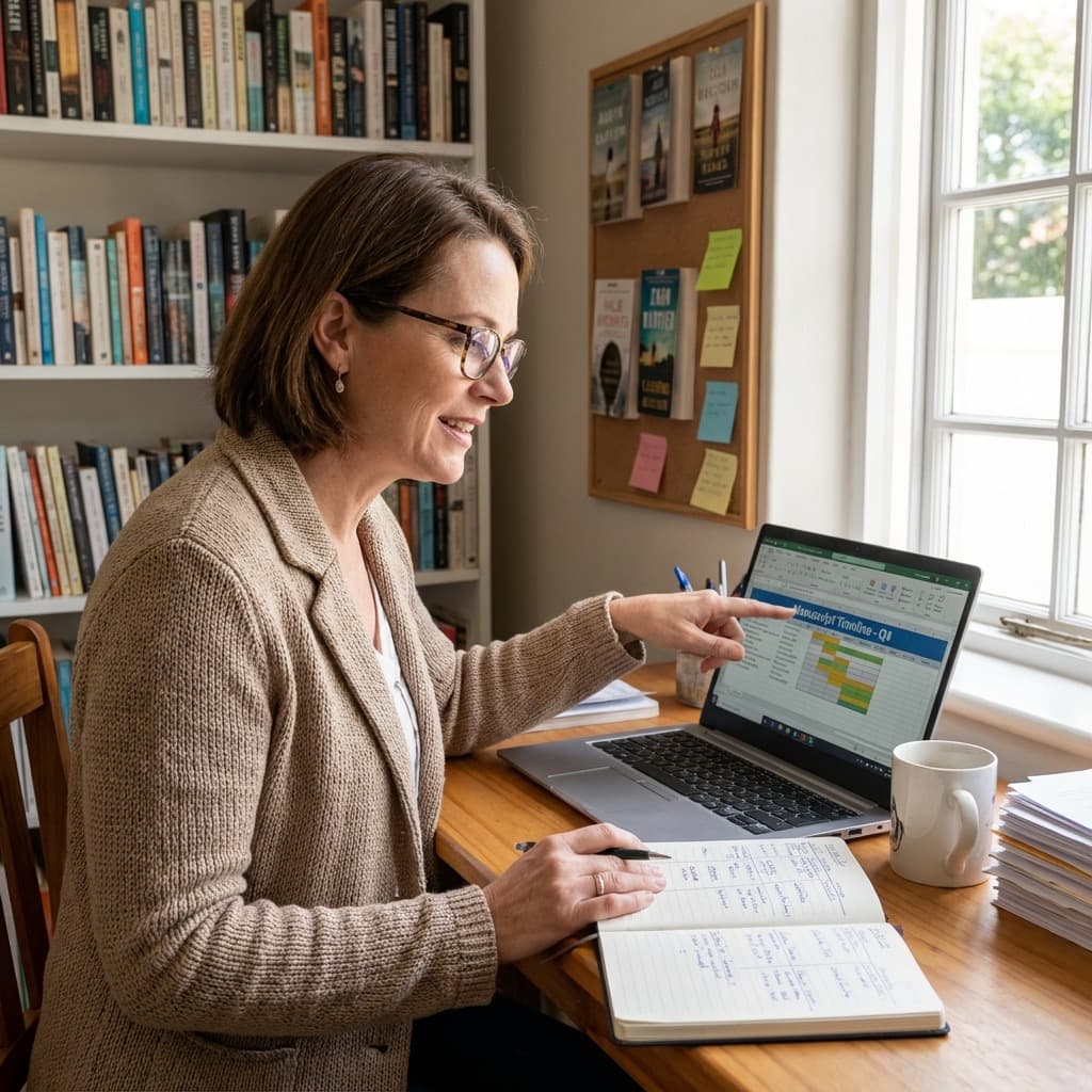 A South African Remote Publishing Coordinator working in a home office