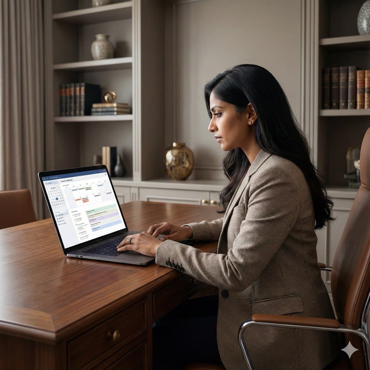 A South African VA for Executive Support working in a home office