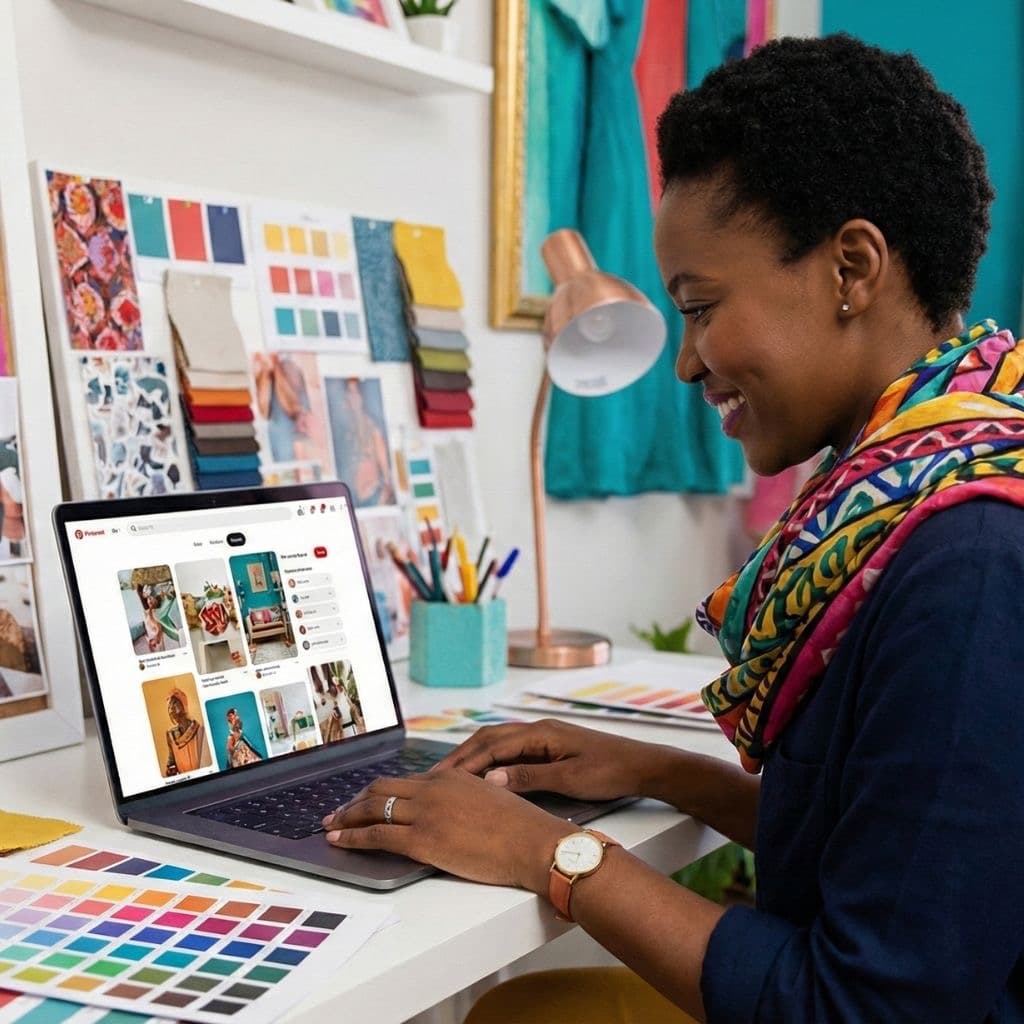 A South African Remote Learning Designer working in a home office