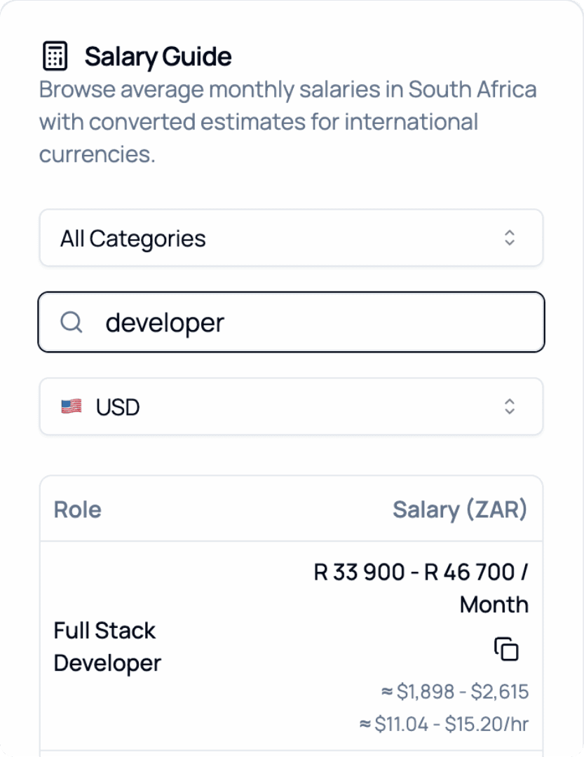 Salary Guide Calculator